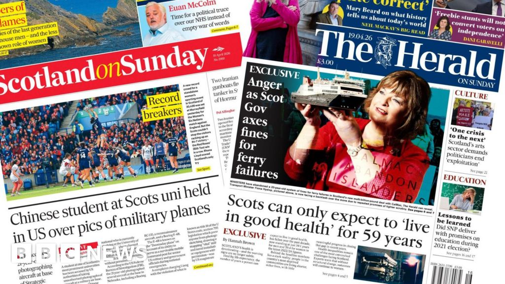 Scotland's papers: Student held after FBI probe and health inequality warning