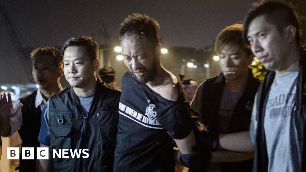 Hong Kong Police Officers Jailed For Beating Protester Bbc News