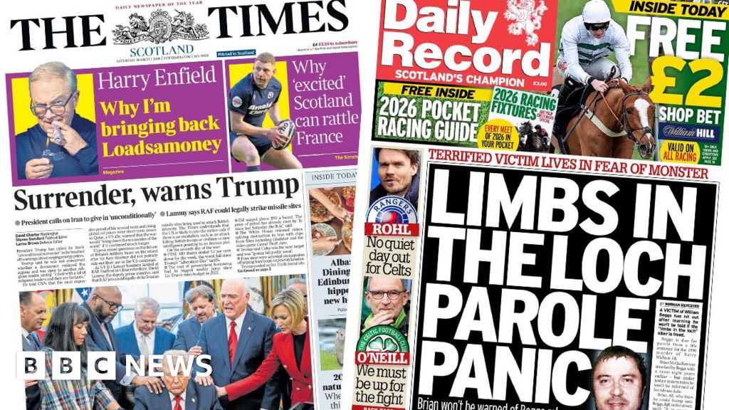 Scotland's papers: Killer parole 'panic' and Trump demands Iran surrender