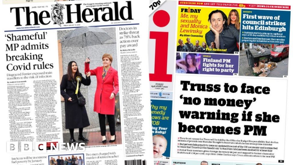 Scotland's Papers: Ferrier Faces New Call To Quit And Tax Cut Warning