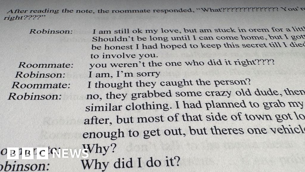 Read the full message thread between Charlie Kirk suspect and roommate