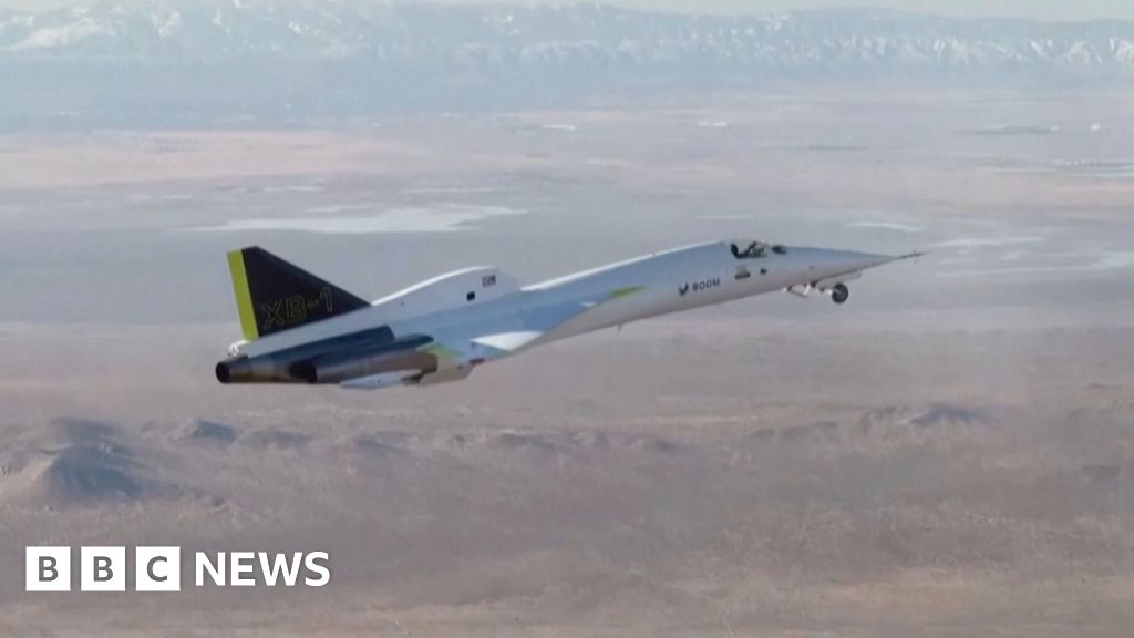 Moment civilian jet breaks sound barrier in test flight