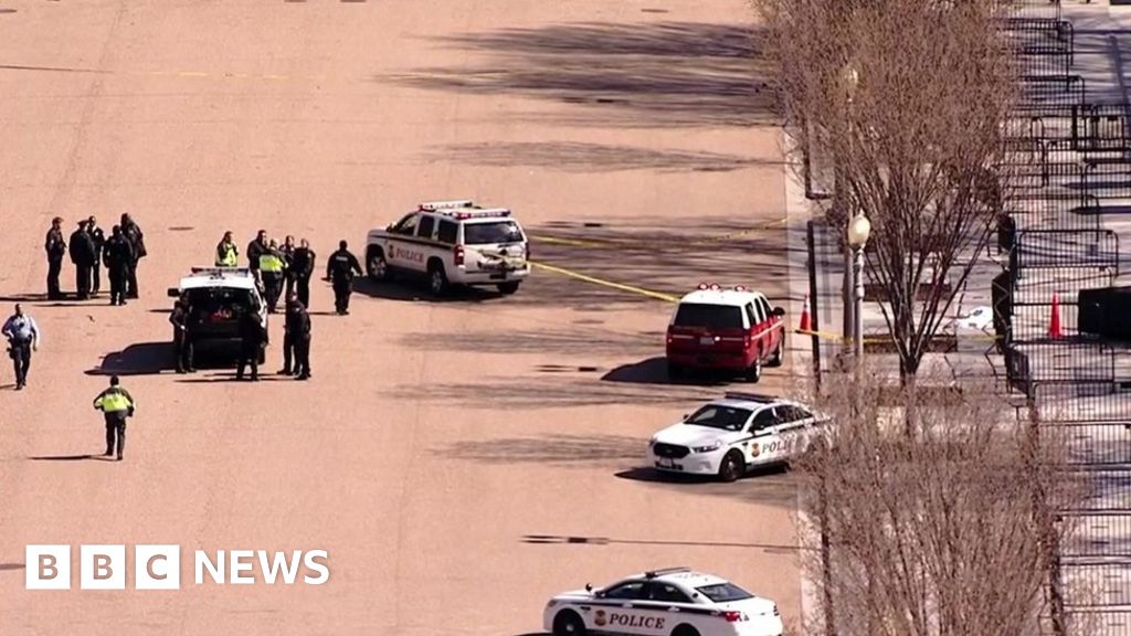 White House shooting: Man shoots and kills himself outside fence - BBC News