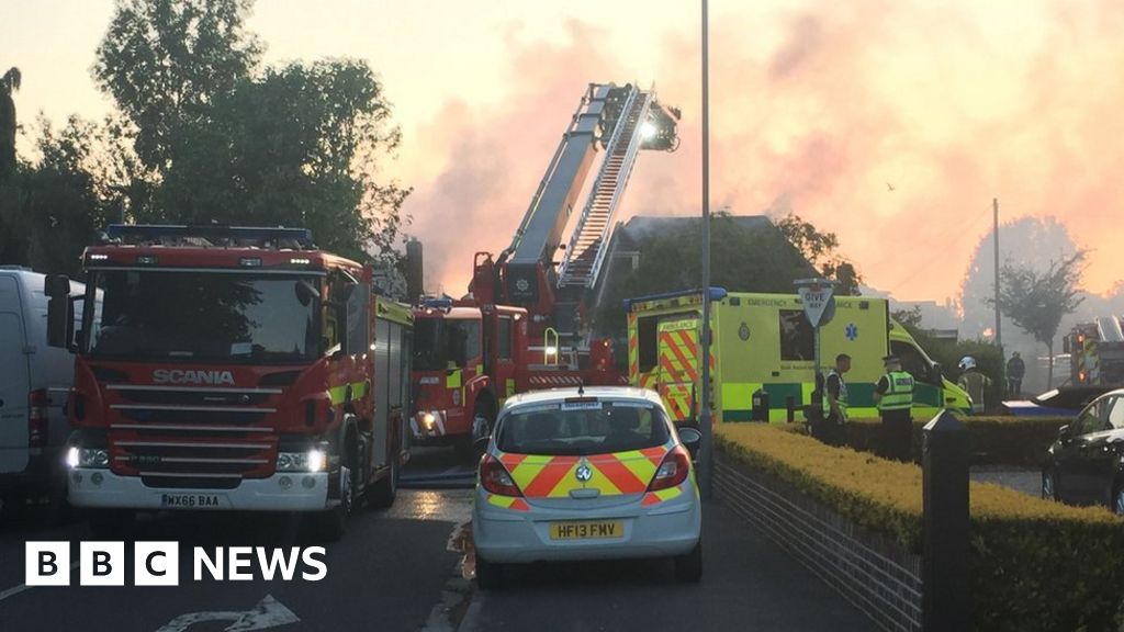Christchurch house fire Blaze spreads to neighbouring properties BBC