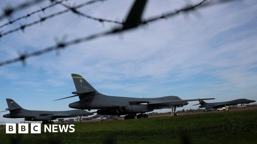 Protest at RAF base being used in Iran conflict