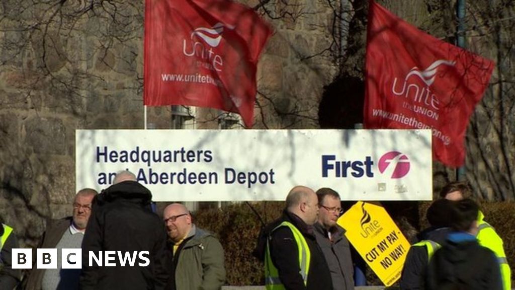 Aberdeen Bus Driver Strike Action Continuing Bbc News 