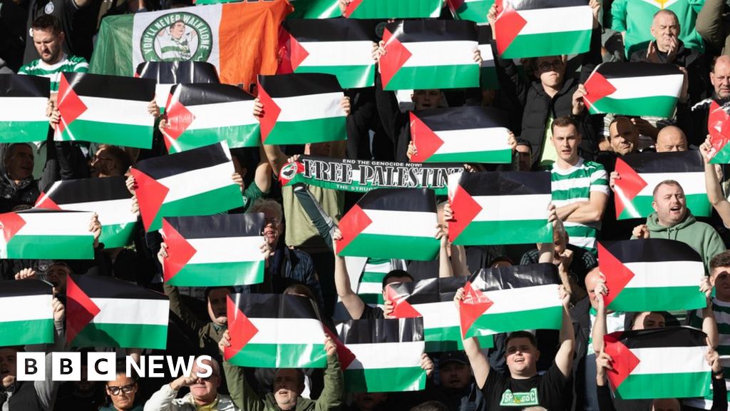 セルティックファンがパレスチナ国旗を掲げてクラブに挑戦