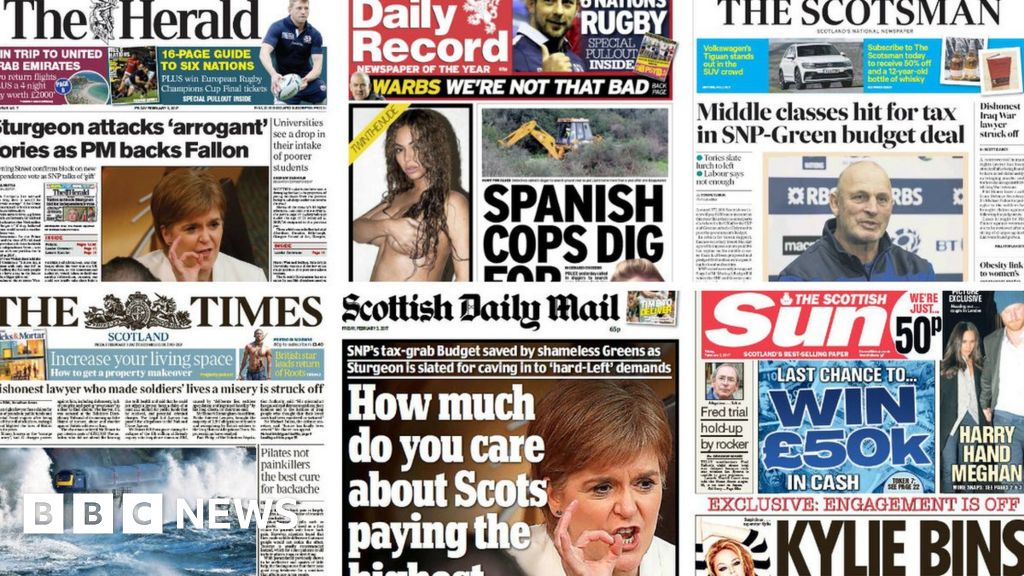 Scotland's Papers: Tax 'attack' And Kylie's 'heartbreak' - BBC News