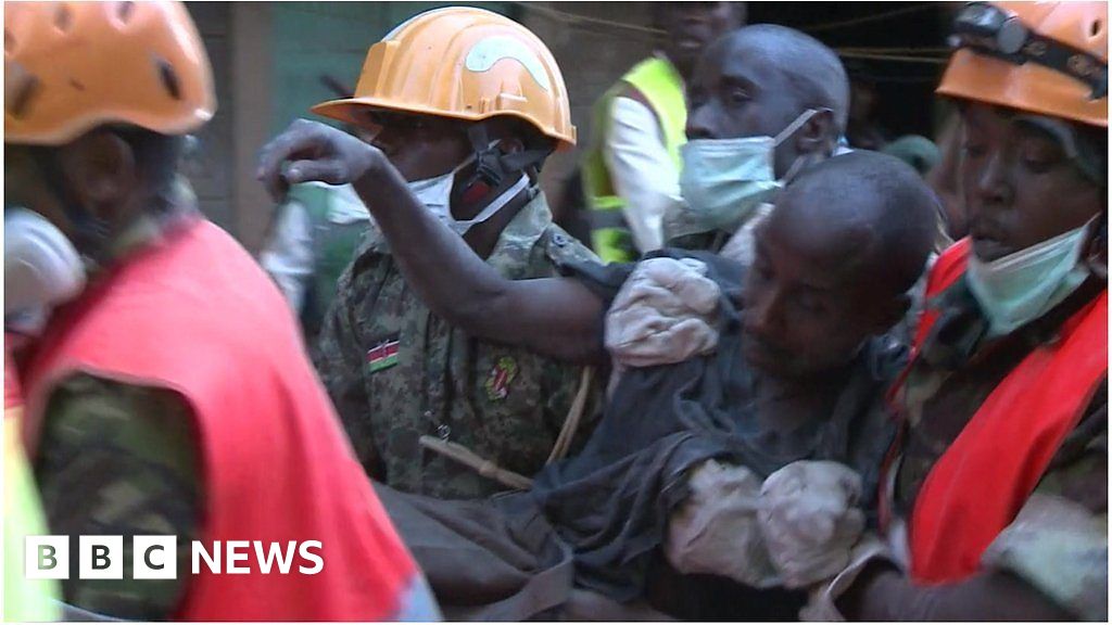 Kenya Building Collapse Survivors Pulled From Rubble Six Days On BBC kenya-building-collapse-survivors-pulled-from-rubble-six-days-on-bbc