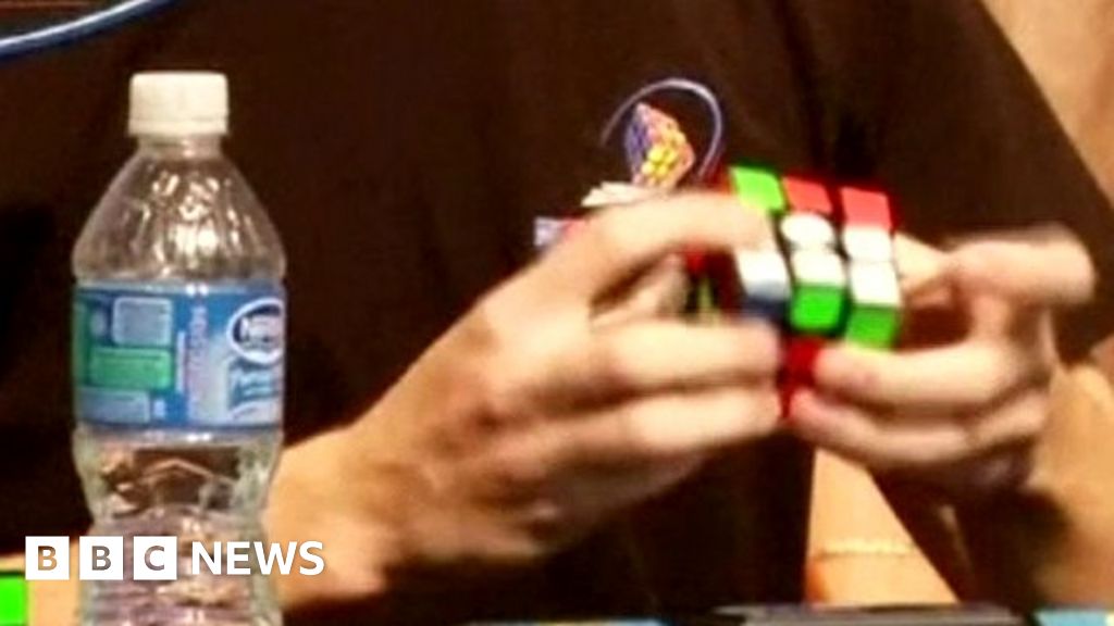 Newtownabbey man solves Rubik's Cube blindfolded to record fastest time for  Ulster competitor