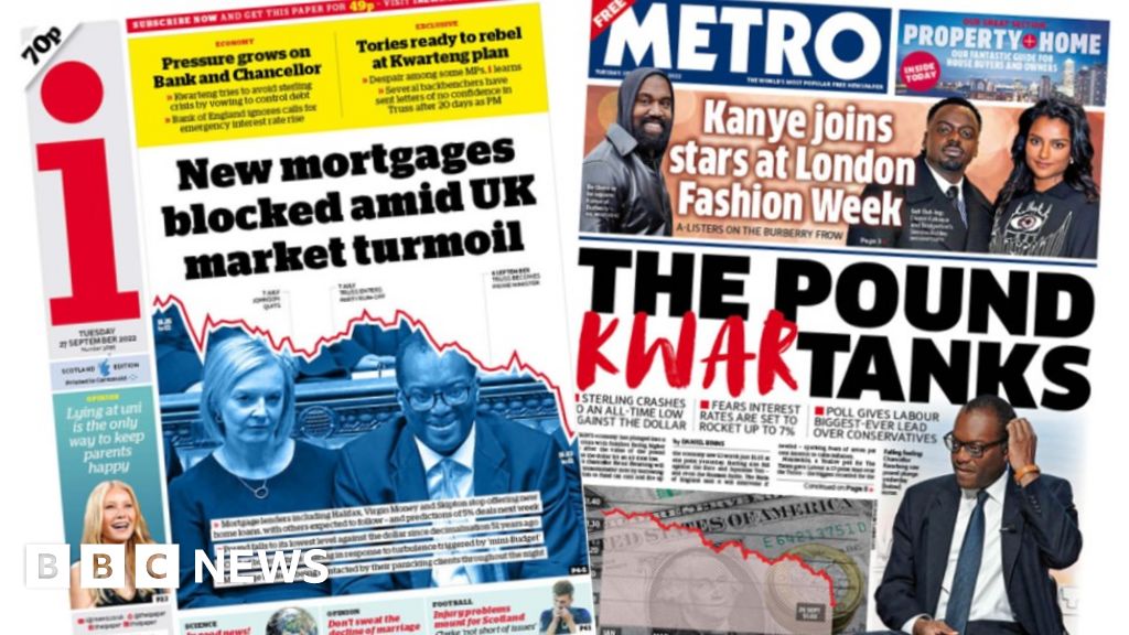 Scotland's papers: UK financial market in 'turmoil' as 'pound tanks'