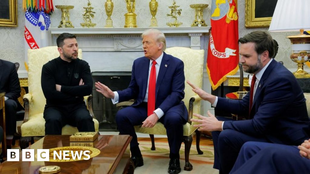 Watch angry exchange between Trump and Zelensky at White House