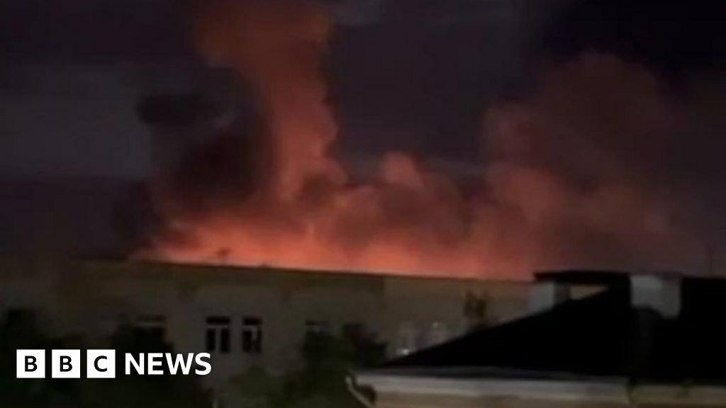 Russian airport fire after drone attack, says Pskov governor