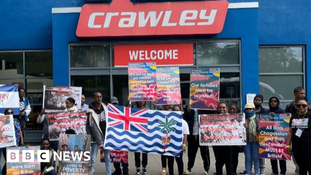 Crawley: Chagos Islanders leave leisure centre after UK arrival