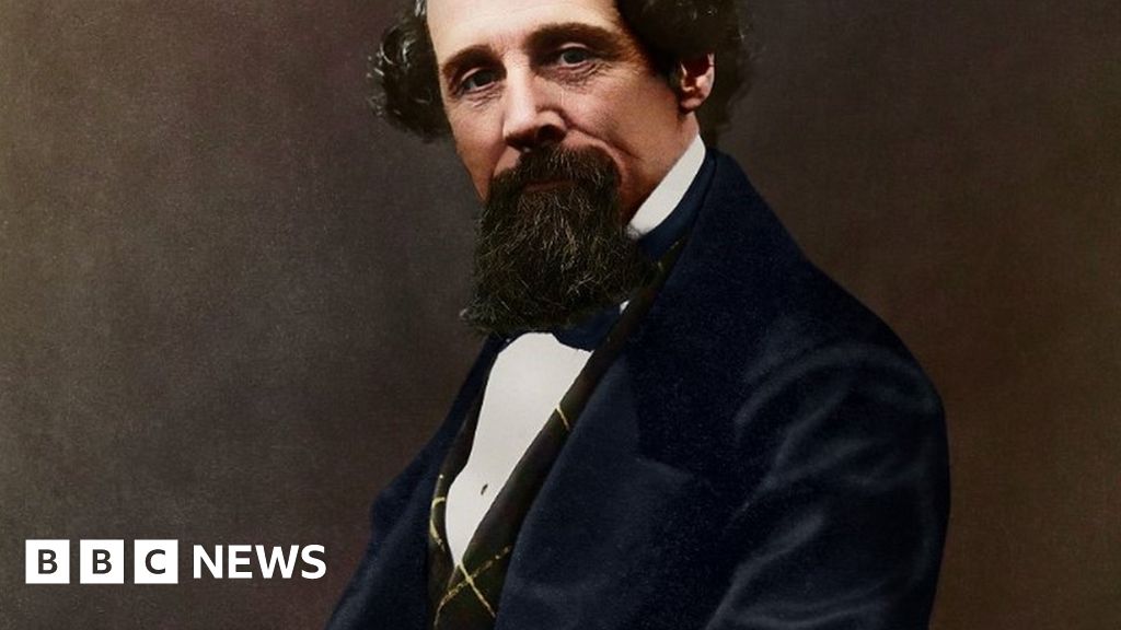 Charles Dickens: a Black-and-white photos author often brightly coloured