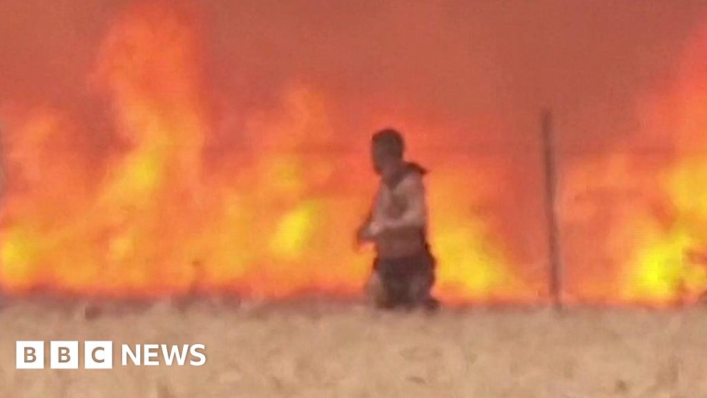 Spanish man narrowly escapes wildfire