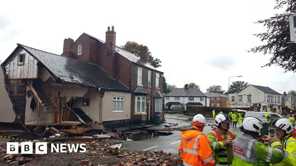 Tipton house collapses after water main bursts