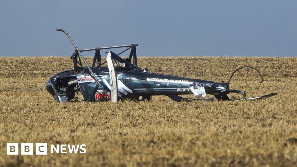 Pilot escapes Aldbury helicopter crash BBC News