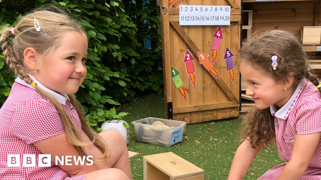 Ukrainian Twin Girls, 5, Start School In Bury St Edmunds - BBC News