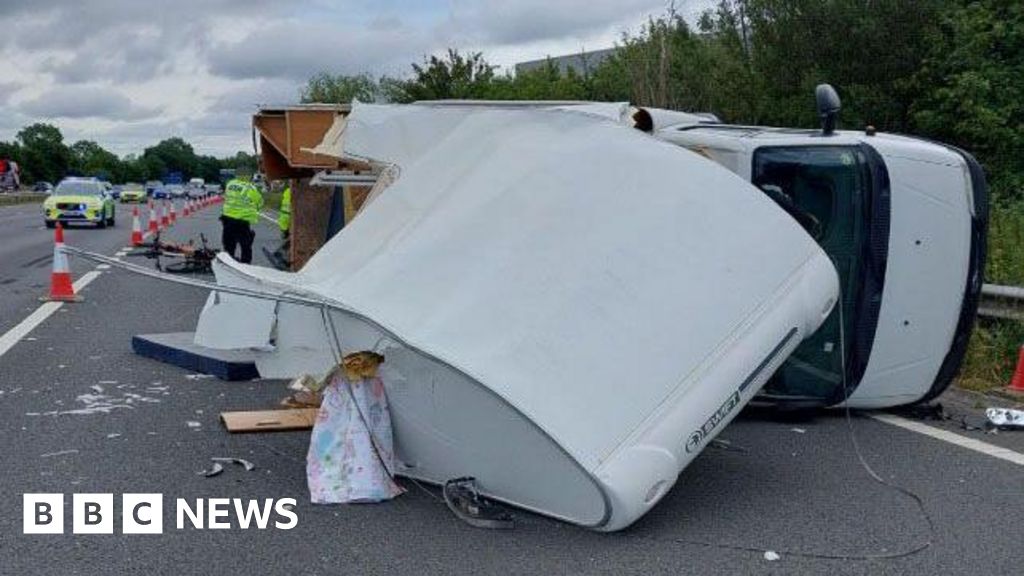 Emergency response at the scene of the M5 motorhome crash