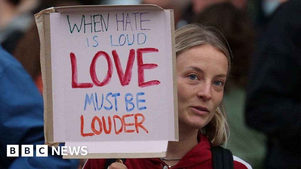 In pictures: Anti-racism protesters turn out across England