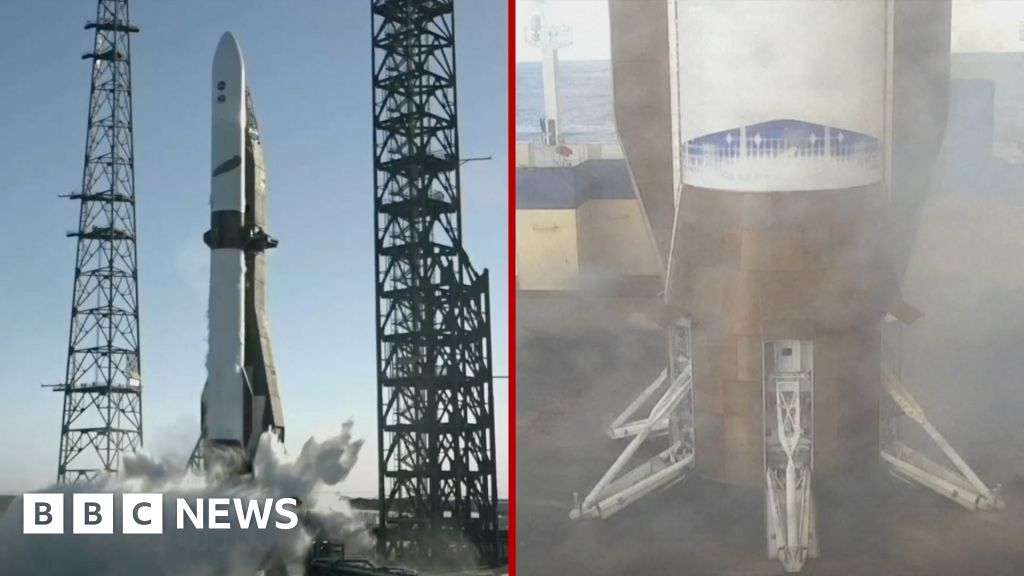 Blue Origin rocket successfully lands booster during launch