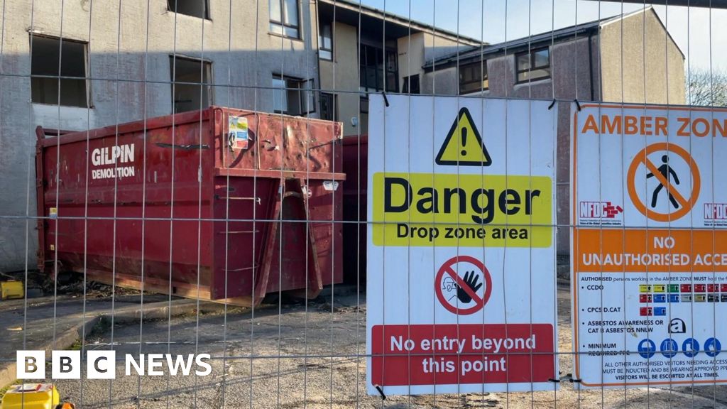 bbc.co.uk - Caroline Robinson - Demolition of North Devon hospital accomodation blocks under way - BBC News