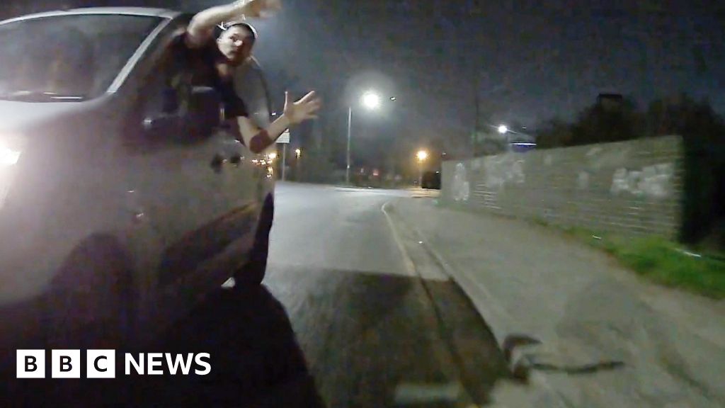 Van passenger pushes cyclist off bike
