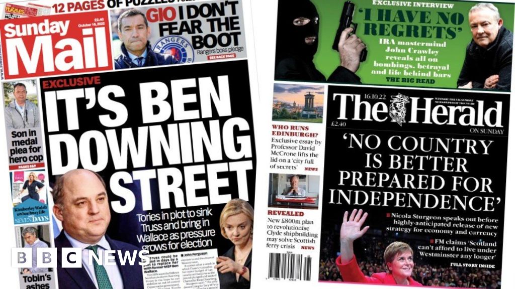 Scotland's papers: 'Ben Downing Street' and FM makes case for indyref2