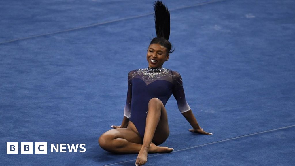 Nia Dennis Us Gymnast S Black Excellence Routine Goes Viral Bbc News