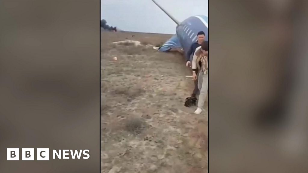 Watch: Survivors walk from crashed Azerbaijani plane