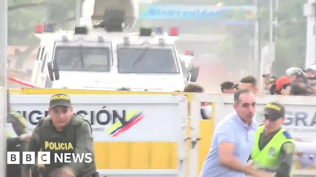 Venezuela Crisis: The Moment Troops Crash Through Border - BBC News