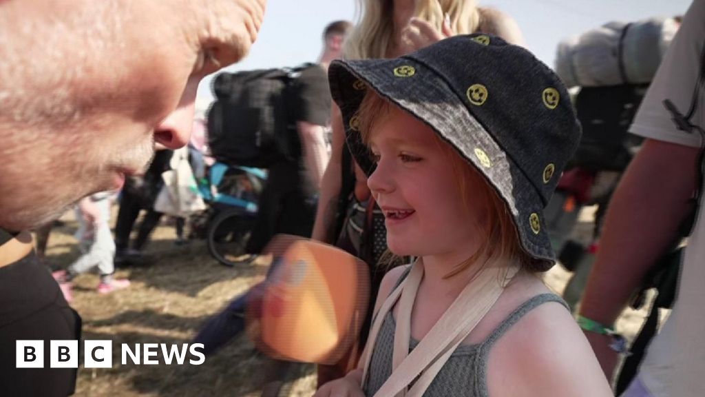 Watch as girl, five, declares on air at Glastonbury she has a boyfriend