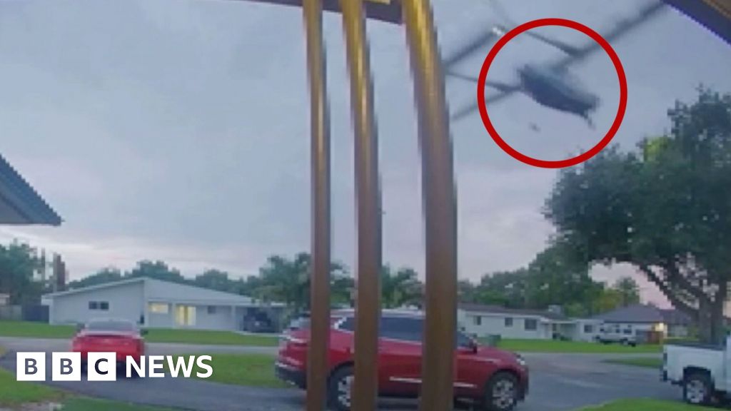 Watch: Moment small plane crashes in a Florida neighbourhood