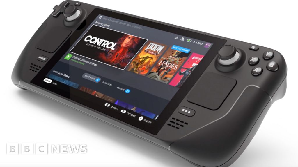 Valve reveals handheld Steam Deck PC games console - BBC News