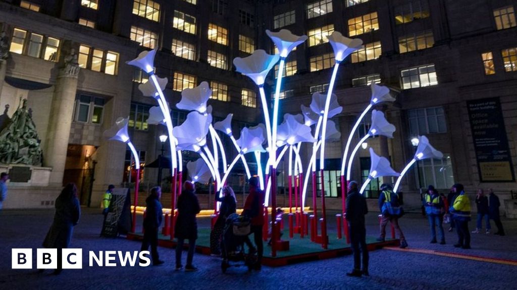 River of Light Liverpool waterfront light show returns BBC News