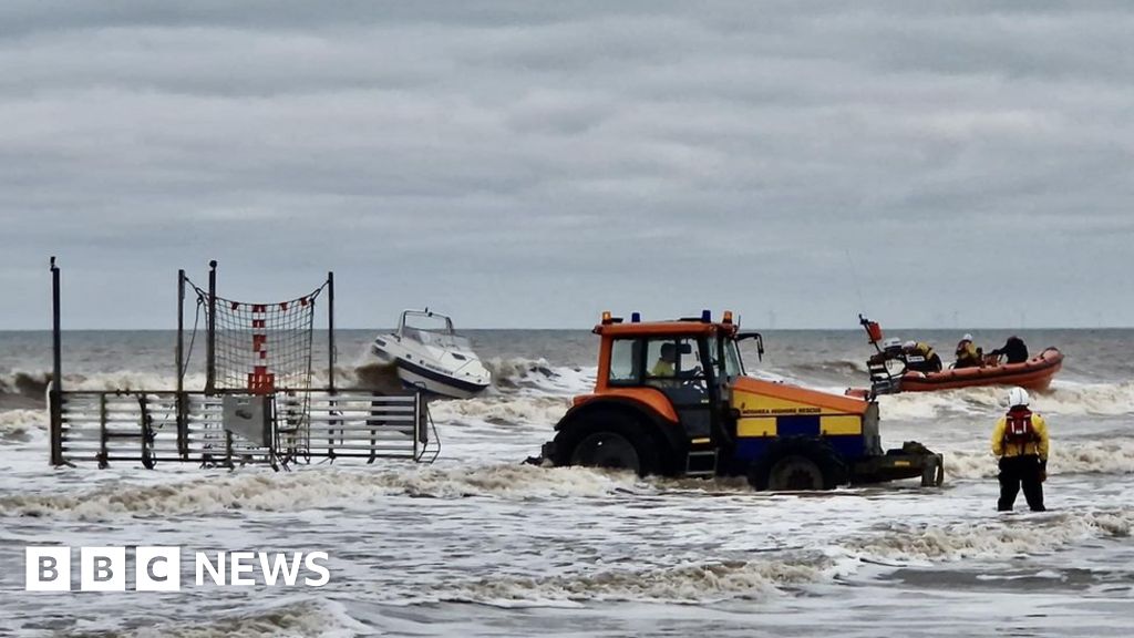 Family rescued from sea near Hornsea after boat engine 'blows up'
