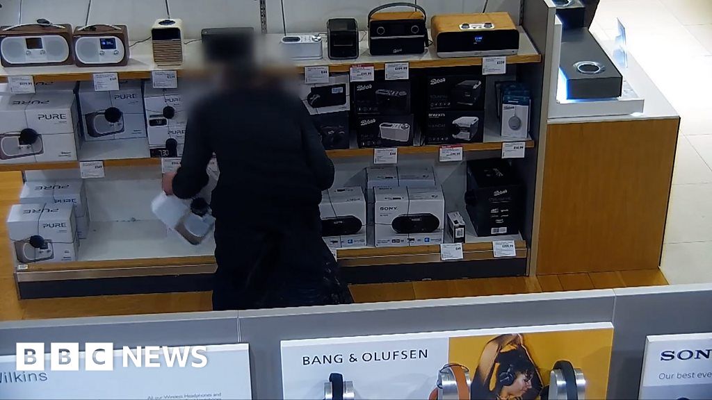 Watch: CCTV shows John Lewis shoplifter loading speaker in bag