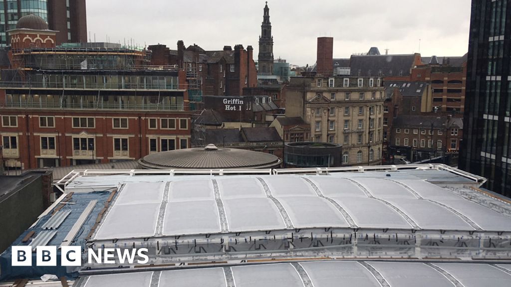 Work finishes on new Leeds railway station roof BBC News