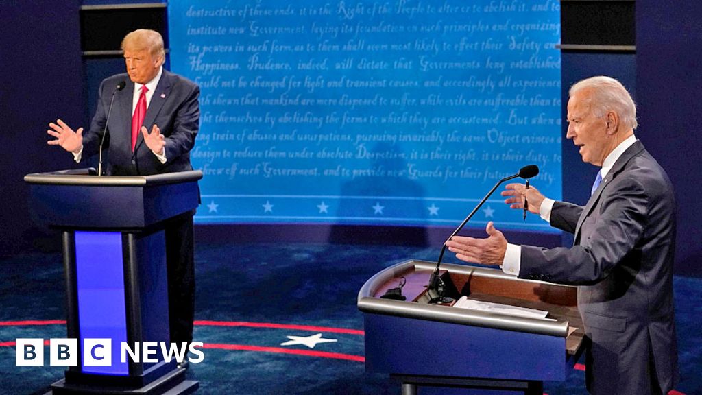 Presidential debate: Trump and Biden row over Covid, climate and racism - BBC News