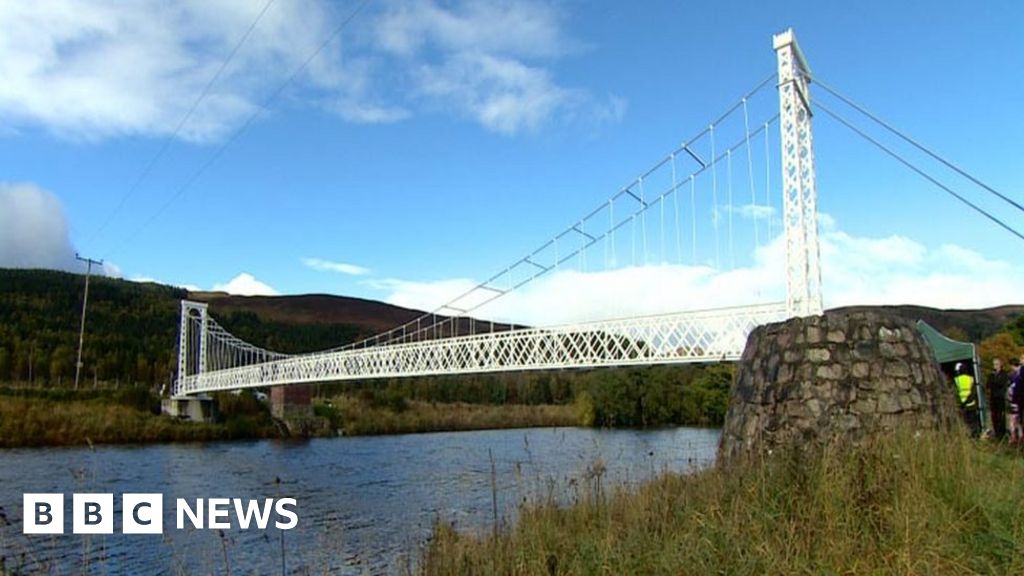 Historic Polhollick Suspension Bridge Reopens Bbc News