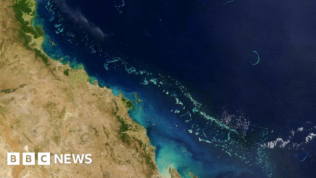 great barrier reef from space