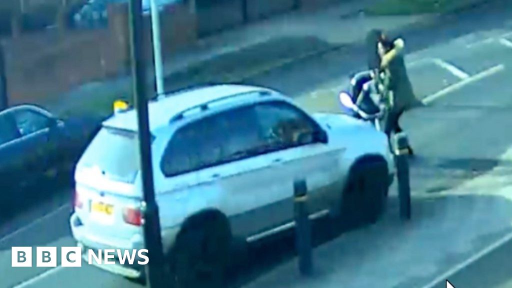 Moment Car Hits Woman As She Crosses Hounslow Street Moment Car Hits Woman As She Crosses Hounslow Street