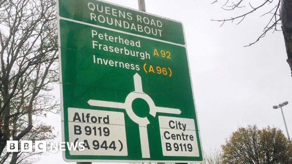 Aberdeen road signs being replaced for £475,000 due to bypass