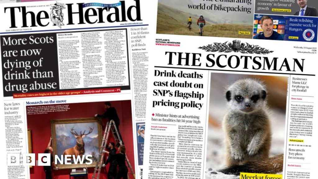 Scotland's Papers: Alcohol Deaths And Passenger Chaos - BBC News