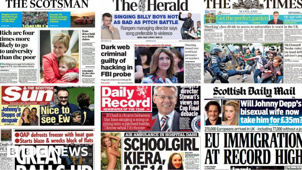 Scotland's papers: Schoolgirl gym death and class division - BBC News