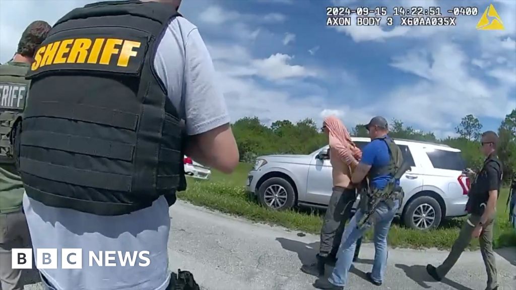 Bodycam footage shows arrest of suspected Trump gunman