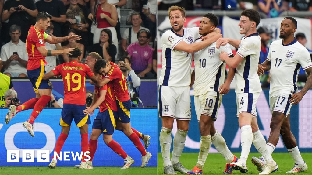 Euro 2024 final: England v Spain in numbers  – BBC News