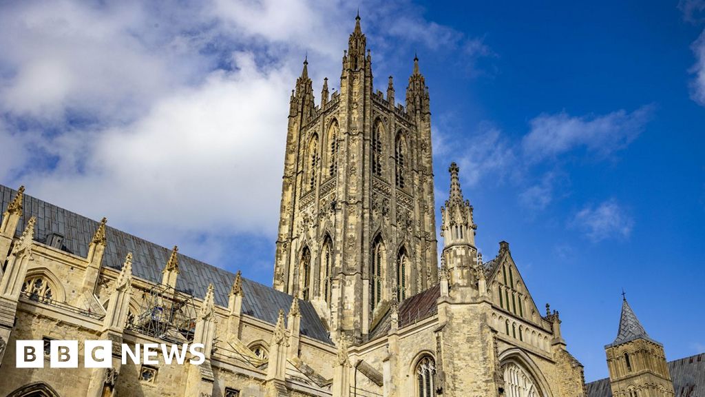 A view of Canterbury Cathedral on a sunny day