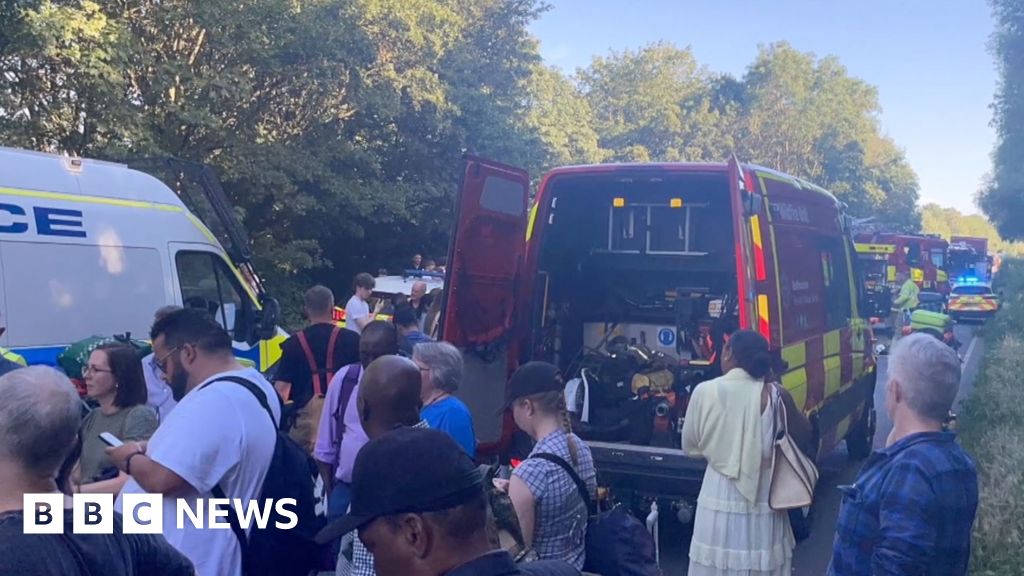 Video shows scene of Bedford train crash as passenger describes aftermath